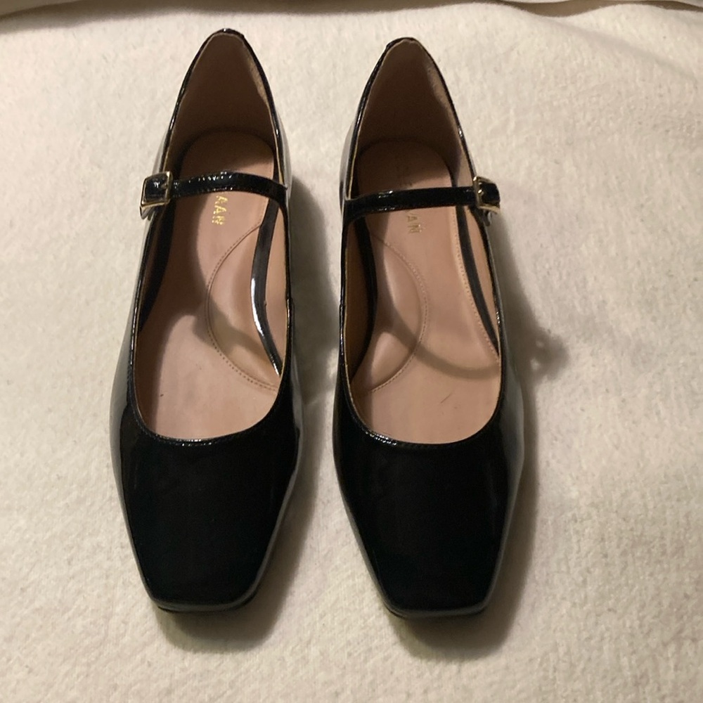 Cole Haan Black Patent Leather Mary Jane Flats